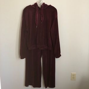 NEVER WORN Anthropologie Daily Practice Matching Velour Tracksuit Womens Size XS